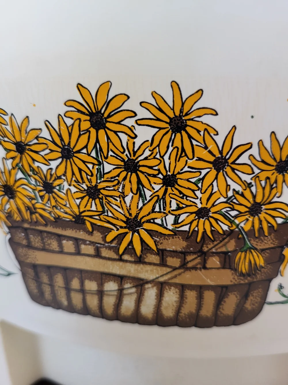 Rare 1970s Sterlite #1591 Yellow Daisy Wedge Lazy Susan Canister Set
